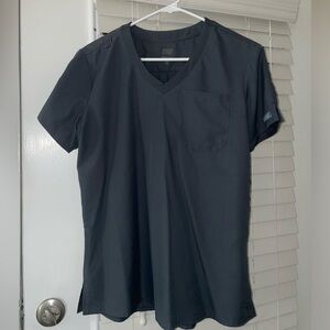 Med couture medium gray scrub top